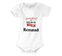 Otshirt Body Bébé Priorite N1 dans ma vie C'est mon Renaud - Body 6-12 mois - Idée Body Bébé Manches Courtes Cadeau Naissance Baby Shower Anniversaire Fête Original Famille Noël.