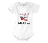 Otshirt Body Bébé Priorite N1 dans ma vie C'est mon Self-defense - Body 18-24 mois - Idée Body Bébé Manches Courtes Cadeau Naissance Baby Shower Anniversaire Fête Original Famille Noël.