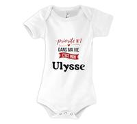 Otshirt Body Bébé Priorite N1 dans ma vie C'est mon Ulysse - Body 12-18 mois - Idée Body Bébé Manches Courtes Cadeau Naissance Baby Shower Anniversaire Fête Original Famille Noël.