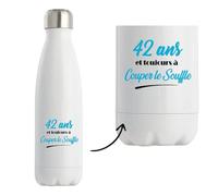 Otshirt Bouteille Isotherme 42 ans et toujours a couper le souffle - Gourde - Idée Bouteille Isotherme Cadeau Anniversaire Fête Original Famille Travail Départ Collègue Retraite Noël.