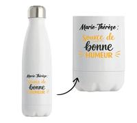 Otshirt Bouteille Isotherme Marie-Therese - source de bonne humeur - Gourde - Idée Bouteille Isotherme Cadeau Anniversaire Fête Original Famille Travail Départ Collègue Retraite Noël.