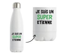 Otshirt Bouteille Isotherme Un Super Etienne 2 - Gourde - Idée Bouteille Isotherme Cadeau Anniversaire Fête Original Famille Travail Départ Collègue Retraite Noël.