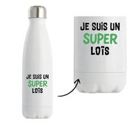 Otshirt Bouteille Isotherme Un Super Lois 2 - Gourde - Idée Bouteille Isotherme Cadeau Anniversaire Fête Original Famille Travail Départ Collègue Retraite Noël.