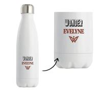 Otshirt Bouteille Isotherme Wonder Evelyne 1 - Gourde - Idée Bouteille Isotherme Cadeau Anniversaire Fête Original Famille Travail Départ Collègue Retraite Noël.
