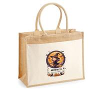 Otshirt Cabas Jute Architecte - Joyeux Halloween 2 - Jute Bag - Idée Cabas de Courses Cadeau Anniversaire Fête Original Famille Travail Départ Collègue Retraite Noël.