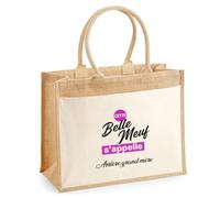 Otshirt Cabas Jute Cette belle meuf sappelle Arriere-grand-mere - Jute Bag - Idée Cabas de Courses Cadeau Anniversaire Fête Original Famille Travail Départ Collègue Retraite Noël.