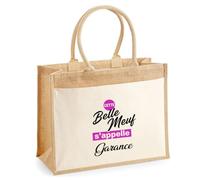 Otshirt Cabas Jute Cette belle meuf sappelle Garance - Jute Bag - Idée Cabas de Courses Cadeau Anniversaire Fête Original Famille Travail Départ Collègue Retraite Noël.