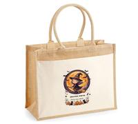 Otshirt Cabas Jute Educatrice sportive - Joyeux Halloween 2 - Jute Bag - Idée Cabas de Courses Cadeau Anniversaire Fête Original Famille Travail Départ Collègue Retraite Noël.