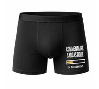 Otshirt Caleçon Commentaire Sarcastique - Humour Boxer Coton Motif Idée Cadeau Homme - Taille S