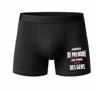 Otshirt Caleçon Les Cons pour des Gens - Humour Boxer Coton Motif Idée Cadeau Homme - Taille M