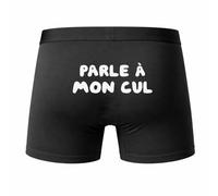 Otshirt Caléçon Parle a Mon Cul - Humour Boxer Coton Motif Idée Cadeau Homme - Taille XXL