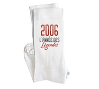 Otshirt Chaussettes 2006 l'année des légendes | Socks | Taille 36-40 | Idée Chaussettes Personnalisées Cadeau Fête Original Famille Travail Départ Collègue Retraite Noël.