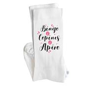 Otshirt Chaussettes Bingo copines apéro | Socks | Taille 41-45 | Idée Chaussettes Personnalisées Cadeau Fête Original Famille Travail Départ Collègue Retraite Noël.
