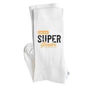 Otshirt Chaussettes Certifié super gendre | Socks | Taille 41-45 | Idée Chaussettes Personnalisées Cadeau Fête Original Famille Travail Départ Collègue Retraite Noël.