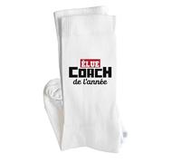 Otshirt Chaussettes Élue coach de l’année | Socks | Taille 36-40 | Idée Chaussettes Personnalisées Cadeau Fête Original Famille Travail Départ Collègue Retraite Noël.