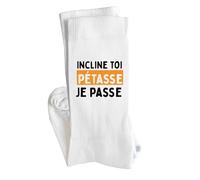 Otshirt Chaussettes Incline toi pétasse je passe | Socks | Taille 41-45 | Idée Chaussettes Personnalisées Cadeau Fête Original Famille Travail Départ Collègue Retraite Noël.