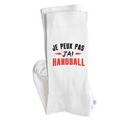 Otshirt Chaussettes Je peux pas j’ai handball | Socks | Taille 41-45 | Idée Chaussettes Personnalisées Cadeau Fête Original Famille Travail Départ Collègue Retraite Noël.