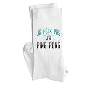 Otshirt Chaussettes Je peux pas j’ai ping pong | Socks | Taille 41-45 | Idée Chaussettes Personnalisées Cadeau Fête Original Famille Travail Départ Collègue Retraite Noël.