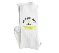 Otshirt Chaussettes Je peux pas j’ai tennis | Socks | Taille 41-45 | Idée Chaussettes Personnalisées Cadeau Fête Original Famille Travail Départ Collègue Retraite Noël.