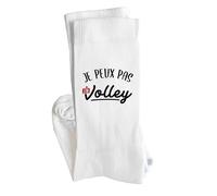 Otshirt Chaussettes Je peux pas j’ai volley | Socks | Taille 41-45 | Idée Chaussettes Personnalisées Cadeau Fête Original Famille Travail Départ Collègue Retraite Noël.