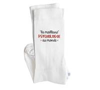 Otshirt Chaussettes La meilleure Psychologue | Socks | Taille 36-40 | Idée Chaussettes Personnalisées Cadeau Fête Original Famille Travail Départ Collègue Retraite Noël.
