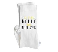 Otshirt Chaussettes La plus belle des belles-sœurs | Socks | Taille 41-45 | Idée Chaussettes Personnalisées Cadeau Fête Original Famille Travail Départ Collègue Retraite Noël.