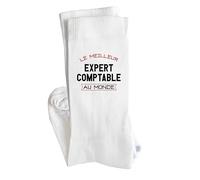 Otshirt Chaussettes Le meilleur Expert comptable | Socks | Taille 41-45 | Idée Chaussettes Personnalisées Cadeau Fête Original Famille Travail Départ Collègue Retraite Noël.