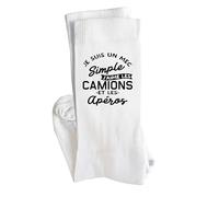 Otshirt Chaussettes Routier 8 Noir | Socks | Taille 41-45 | Idée Chaussettes Personnalisées Cadeau Fête Original Famille Travail Départ Collègue Retraite Noël.