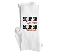 Otshirt Chaussettes squash un jour squash toujours | Socks | Taille 41-45 | Idée Chaussettes Personnalisées Cadeau Fête Original Famille Travail Départ Collègue Retraite Noël.