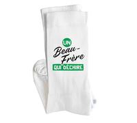 Otshirt Chaussettes Un beau-frère qui déchire | Socks | Taille 36-40 | Idée Chaussettes Personnalisées Cadeau Fête Original Famille Travail Départ Collègue Retraite Noël.