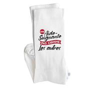 Otshirt Chaussettes Une aide-soignante pas comme les autres | Socks | Taille 36-40 | Idée Chaussettes Personnalisées Cadeau Fête Original Famille Travail Départ Collègue Retraite Noël.