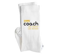 Otshirt Chaussettes Une coach pas comme les autres | Socks | Taille 36-40 | Idée Chaussettes Personnalisées Cadeau Fête Original Famille Travail Départ Collègue Retraite Noël.
