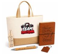 Otshirt Coffret Cadeau Team cross-training | modèle 2 | Sac Cabas Coton et Jute 18 L, Carnet, Stylo Bambou, Porte-Clés, Marque-Page | 5 Pièces | Idée Cadeau Sportif Sportive Noël Départ
