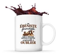 Otshirt Mug Ébéniste Formidable | Tasse Céramique 330 ml Recto Verso Passe au Lave-Vaisselle | Café Thé Bureau Maison | Idée Cadeau Menuisier Collègue Noël Départ