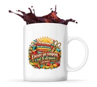 Otshirt Mug Encore un Coupon, C'est le Dernier (Promis) | Tasse Céramique 330 ml Recto Verso Passe au Lave-Vaisselle | Café Thé Bureau Maison | Idée Cadeau Couturière Collègue Noël Départ