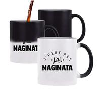 Otshirt Mug Magique J'peux Pas j'ai Naginata | Mug qui change couleur avec la chaleur | Idée Cadeau Arme Japon Sport Humour Original Anniversaire