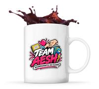 Otshirt Mug Team AESH accompagnant(e) des élèves | Tasse Céramique 330 ml Recto Verso Passe au Lave-Vaisselle | Café Thé Bureau Maison | Idée Cadeau Collègue Noël Départ