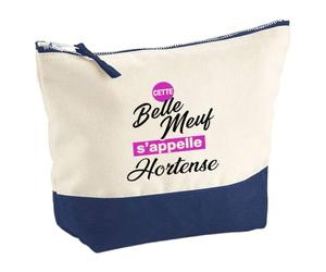 Otshirt Pochette Cette Belle meuf sappelle Hortense - Pouch - Idée Pochette Rangement Cadeau Anniversaire Fête Original Famille Travail Départ Collègue Retraite Noël.