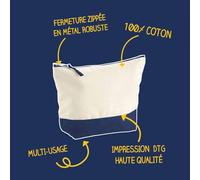 Otshirt Pochette de la Meilleure MarieThérèse du Monde 1- Pouch - Idée Trousse Bleue Grand Format Personnalisable Cadeau Anniversaire Fête Original Famille Travail Départ Collègue Retraite Noël.