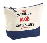 Otshirt Pochette d'un Aloïs Qui déchire 2- Pouch - Idée Trousse Bleue Grand Format Personnalisable Cadeau Anniversaire Fête Original Famille Travail Départ Collègue Retraite Noël.