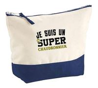 Otshirt Pochette Je suis un super chaudronnier | Pouch | Idée Trousse Toilette Maquillage Cadeau Anniversaire Fête Original Famille Travail Départ Collègue Retraite