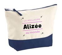 Otshirt Pochette La Meilleure Alizee au Monde 2 - Pouch - Idée Pochette Rangement Cadeau Anniversaire Fête Original Famille Travail Départ Collègue Retraite Noël.