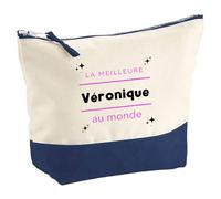 Otshirt Pochette La Meilleure Veronique au Monde 2 - Pouch - Idée Pochette Rangement Cadeau Anniversaire Fête Original Famille Travail Départ Collègue Retraite Noël.