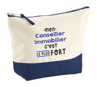 Otshirt Pochette Mon Conseiller Immobilier C'est Le Plus Fort - Pouch - Idée Pochette Rangement Cadeau Anniversaire Fête Original Famille Travail Départ Collègue Retraite Noël.