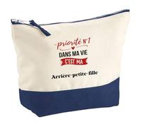 Otshirt Pochette Priorite N1 dans ma Vie C'est ma Arrière-Petite-Fille - Pouch - Idée Pochette Rangement Cadeau Anniversaire Fête Original Famille Travail Départ Collègue Retraite Noël.