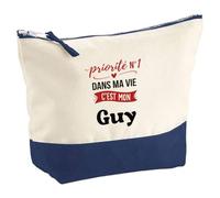 Otshirt Pochette Priorite N1 dans ma Vie C'est Mon Guy - Pouch - Idée Pochette Rangement Cadeau Anniversaire Fête Original Famille Travail Départ Collègue Retraite Noël.