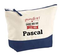 Otshirt Pochette Priorite N1 dans ma Vie C'est Mon Pascal - Pouch - Idée Pochette Rangement Cadeau Anniversaire Fête Original Famille Travail Départ Collègue Retraite Noël.