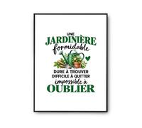 Otshirt Poster Jardiniere | Affiche Papier Photo 310 g Finition Perlée Format Taille A3 | Déco Murale Salon Chambre | Idée Cadeau Crémaillère