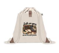 Otshirt Sac à Dos Pochette Avant Beige Juste un gars qui aime être prof de français | Sac de Sport 220 g/m² 50% Coton Recyclé Poche à Scratch 8 L | Gym Piscine École | Idée Cadeau Rentrée
