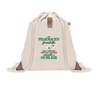 Otshirt Sac à Dos Pochette Avant Beige Pharmacien Formidable | Sac de Sport 220 g/m² 50% Coton Recyclé Poche Velcro 8 L | Gym Piscine École | Idée Cadeau Rentrée
